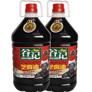 招商谷记纯香油芝麻油传统石磨法5L
